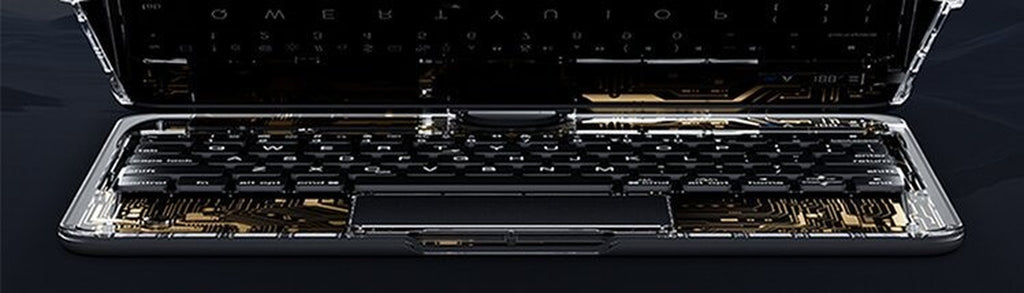 360 Swivel Keyboard Clear Case for Ipad Smart Trackpad Bluetooth-Compatible Keyboard Case Cover with Pen Slot