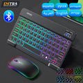 Backlit Backlight Bluetooth Keyboard Mouse for IOS Android Windows for Ipad Portuguese Keyboard Spanish Keyboard and Mouse
