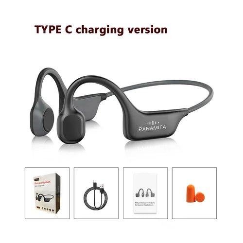 2024 Classic DG08 Bone Conduction Headphone Wireless Bluetooth Headset with MIC BT 5.3 Waterproof for Sport Running Workouts
