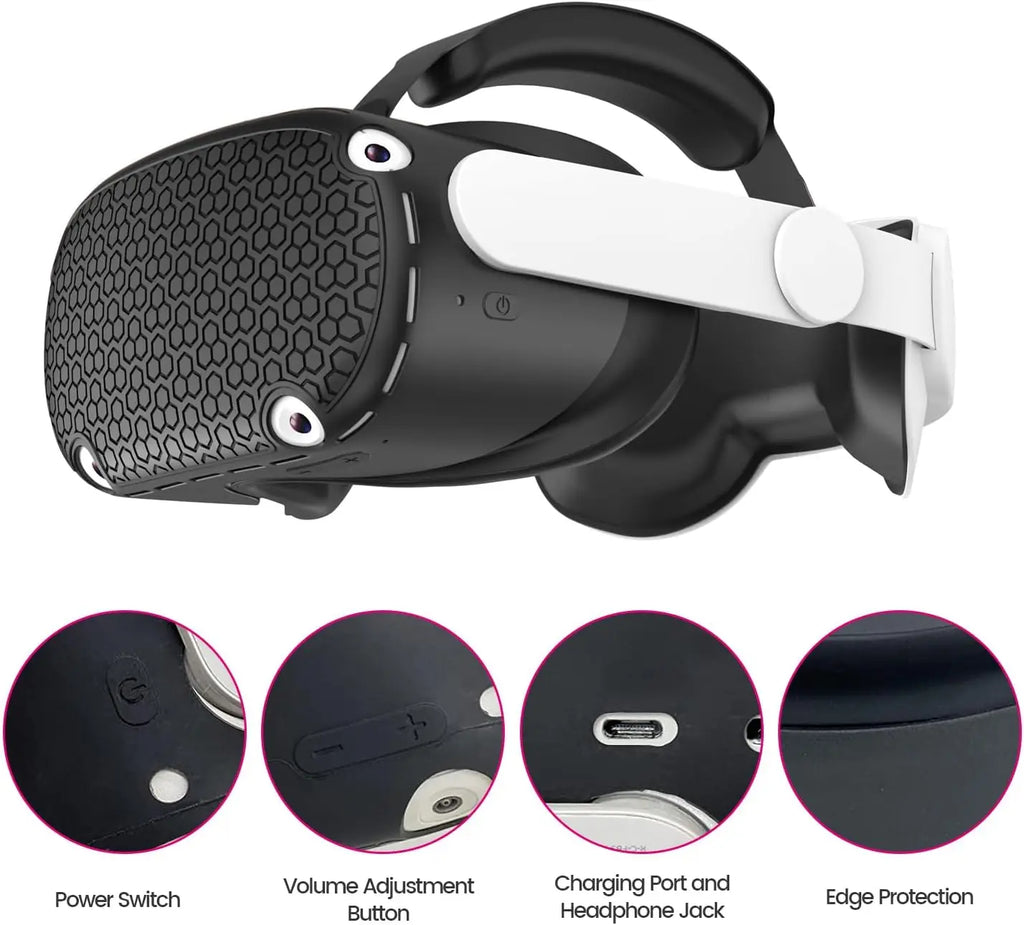 Silicone Protective Cover Shell Case for  VR Headset Head Face Cover Eye Pad Handle Grip Button Cap VR Accessories