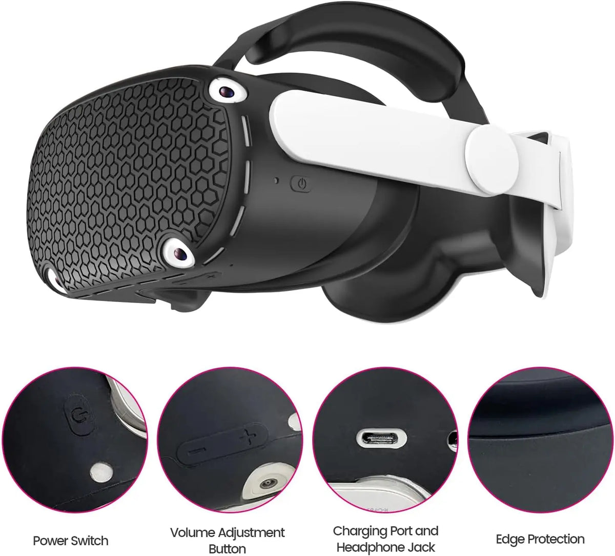 Silicone Protective Cover Shell Case for  VR Headset Head Face Cover Eye Pad Handle Grip Button Cap VR Accessories