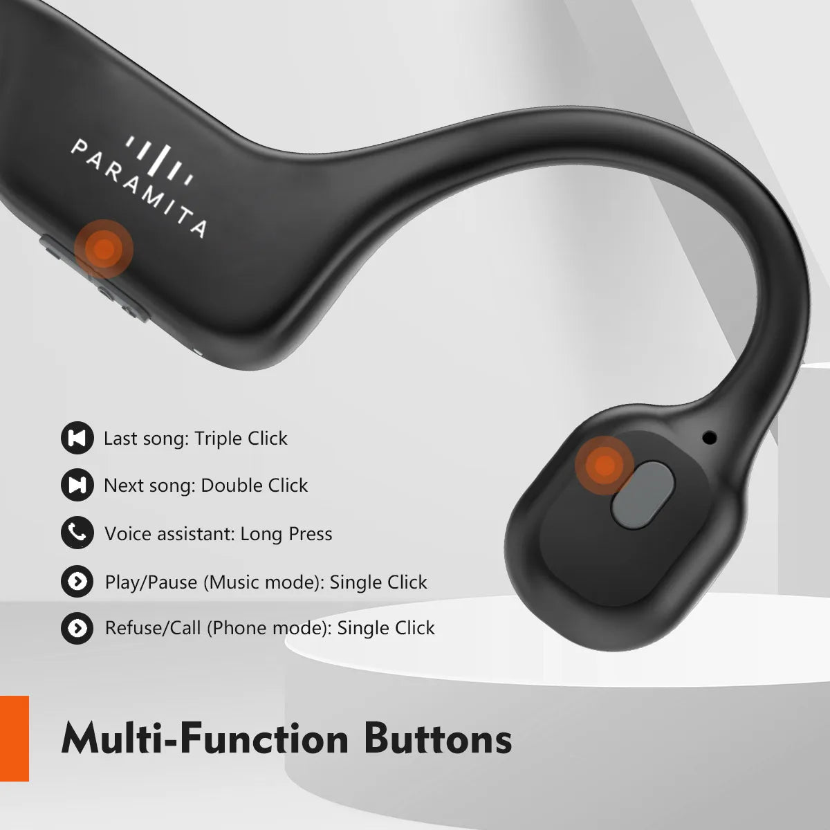 2024 Classic DG08 Bone Conduction Headphone Wireless Bluetooth Headset with MIC BT 5.3 Waterproof for Sport Running Workouts